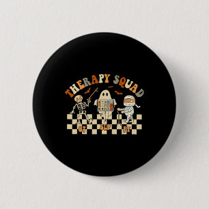 Macaron Rond 5 Cm Escadron de thérapie Halloween Discours physique