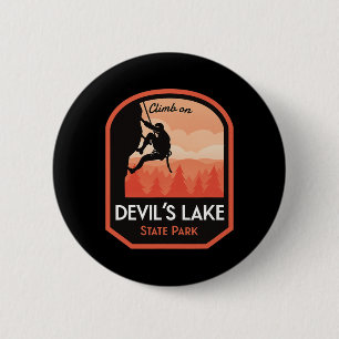 Macaron Rond 5 Cm Escalade au Devils Lake State Park