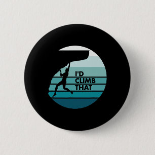 Macaron Rond 5 Cm Escalade de style rétro que j'escaladerais