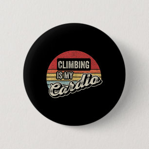 Macaron Rond 5 Cm Escalade Est Mon Cardio Vintage Retro Rock Escalad