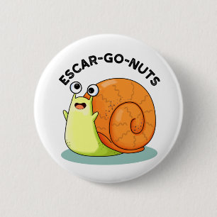 Macaron Rond 5 Cm Escar-go Nuts Funny Escargot Snail Pun