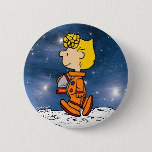 Macaron Rond 5 Cm ESPACE Astronaut Brown Sally