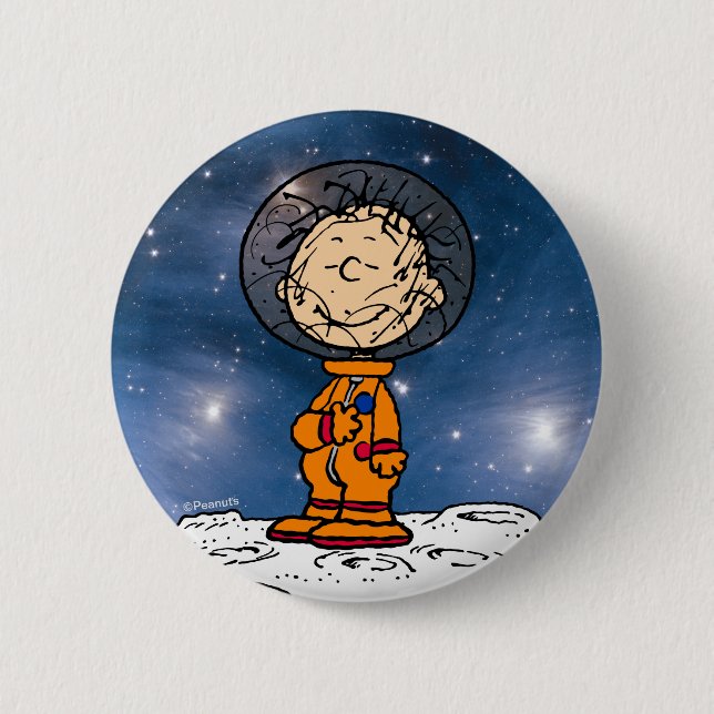 Macaron Rond 5 Cm ESPACE | Astronaut Pigpen (Devant)