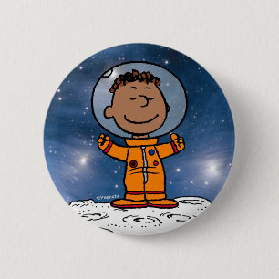 Macaron Rond 5 Cm ESPACE Franklin Astronaut