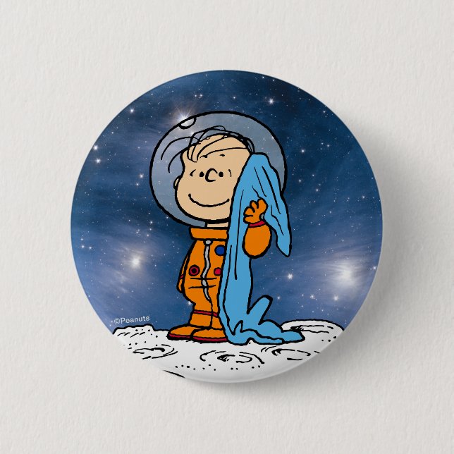 Macaron Rond 5 Cm ESPACE | Linus Astronaut (Devant)