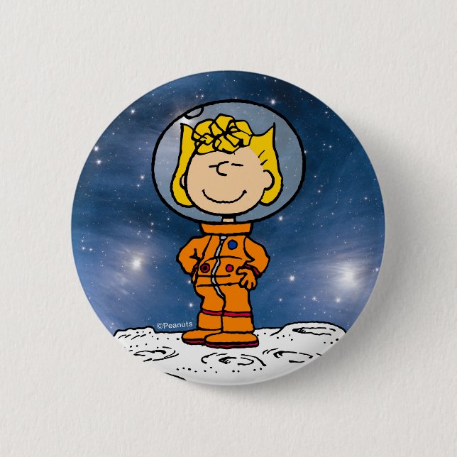 Macaron Rond 5 Cm ESPACE | Sally Astronaut (Devant)