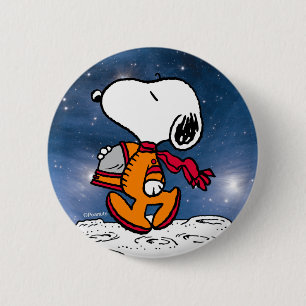Macaron Rond 5 Cm ESPACE   Snoopy