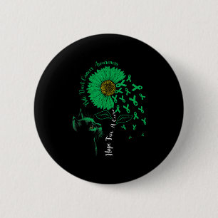 Macaron Rond 5 Cm Espoir D'Une Cure Tournesol Noir Chat Bile Duct Ca