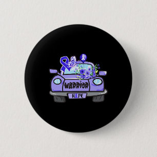 Macaron Rond 5 Cm espoir voiture pour ataxia guerrier tee ataxia sen