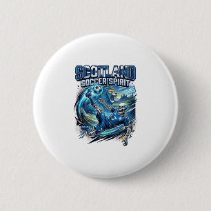 Macaron Rond 5 Cm Esprit de football d'Écosse Striker squelette Nati