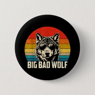 Macaron Rond 5 Cm Esprit de loup grand et méchant loup meute de loup