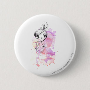 Macaron Rond 5 Cm Esquisse d'aquarelle PEBBLES™