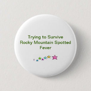 Macaron Rond 5 Cm Essai de survivre à la fièvre repérée de montagne