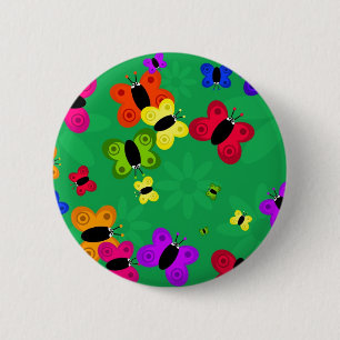 Macaron Rond 5 Cm Essaim de papillon