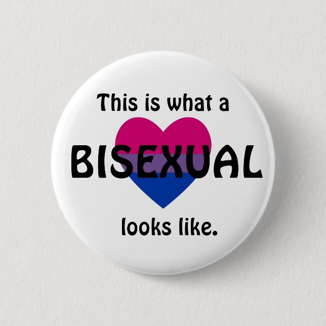 Macaron Rond 5 Cm "Est ce ce qui les regards bisexuels aiment" (Devant)
