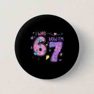 Macaron Rond 5 Cm Était 6 7 joyeux 7ème anniversaire garçon fille dr