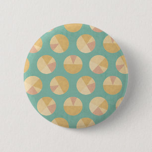 Macaron Rond 5 Cm Étape motif orange et vert de   de Geo de
