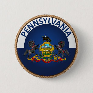 Macaron Rond 5 Cm État de bouton de joint de drapeau de Pennsylvani