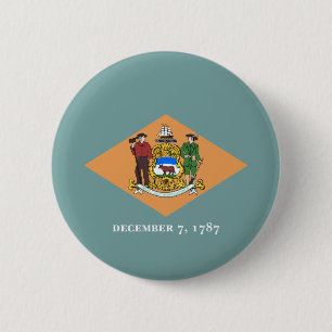 Macaron Rond 5 Cm État du drapeau du Delaware