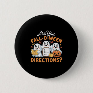 Macaron Rond 5 Cm Êtes-vous tombé Ô Ween Directions Professeur Fantô