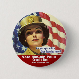 Macaron Rond 5 Cm Êtes-vous une fille avec un coeur orné de