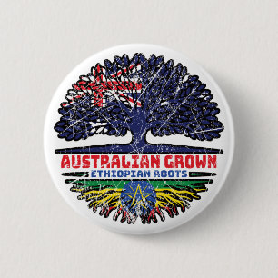 Macaron Rond 5 Cm Ethiopie Australie Australie racine d'arbre