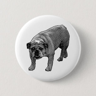 Macaron Rond 5 Cm Étincelle minuscule de Bulldog
