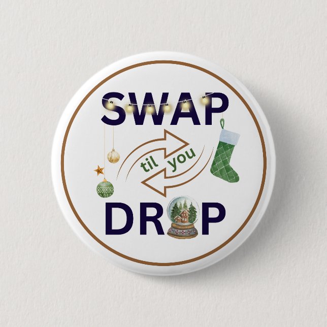 Macaron Rond 5 Cm Étiquette cadeau Merci de Noël (Devant)