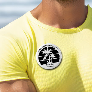 Macaron Rond 5 Cm Étiquette de nom de célibataire de l'arbre de palm