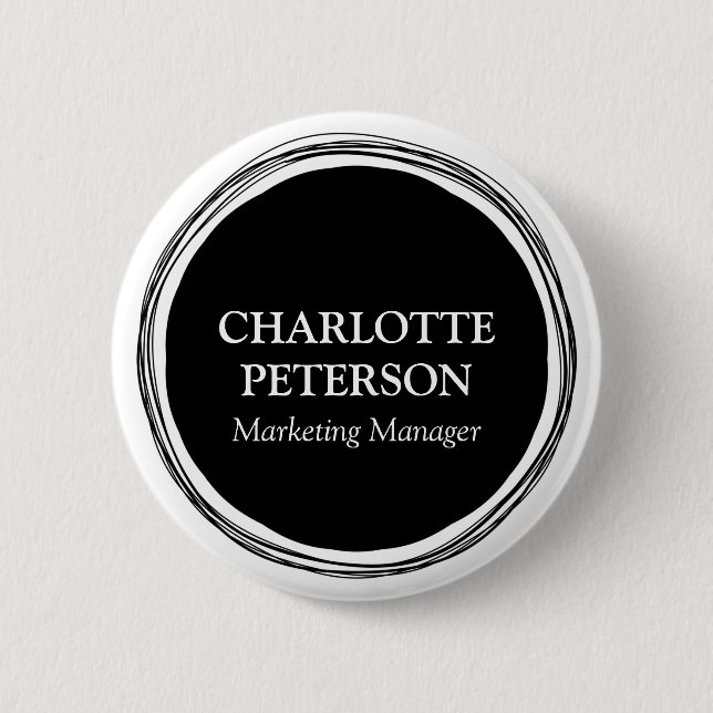 Macaron Rond 5 Cm Étiquette Professionnel Personnel d'affaires Burea (Devant)