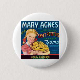 Macaron Rond 5 Cm Étiquette vintage de produit alimentaire de