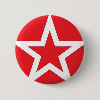 Étoile blanche sur le rouge - bouton