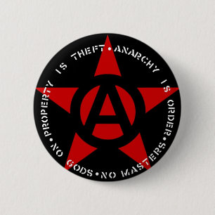 Macaron Rond 5 Cm Étoile d'anarchiste