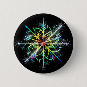 Macaron Rond 5 Cm Étoile de couleur rétro