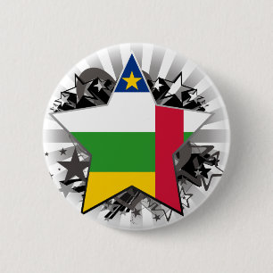 Macaron Rond 5 Cm Étoile de la république centrafricaine