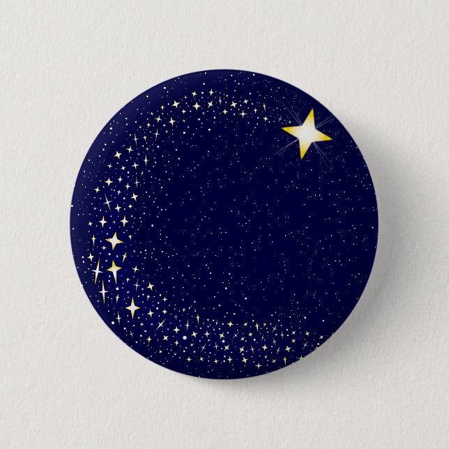 Macaron Rond 5 Cm Étoile de tir (Devant)