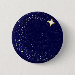 Macaron Rond 5 Cm Étoile filante