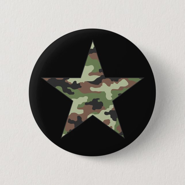 Macaron Rond 5 Cm Étoile militaire du Camouflage (Devant)