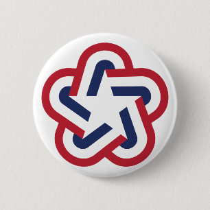 Macaron Rond 5 Cm Étoile rétro