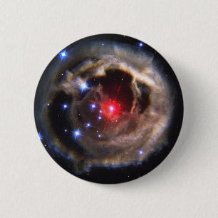 Macaron Rond 5 Cm Étoile rouge