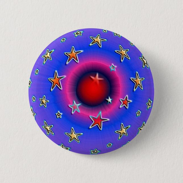 Macaron Rond 5 Cm Étoiles (Devant)