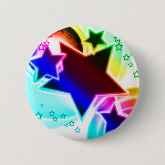 Macaron Rond 5 Cm Étoiles d'arc-en-ciel