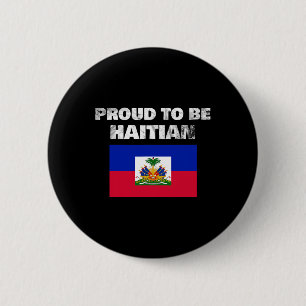Macaron Rond 5 Cm Être Haïtien - Haïti Drapeau Anti-Racisme
