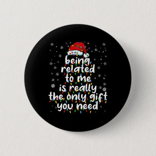 Macaron Rond 5 Cm Etre Lié À Moi Drôle Noël Famille Xmas Pa