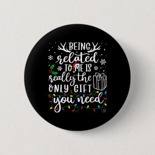 Macaron Rond 5 Cm Etre Lié À Moi Drôle Noël Famille Xmas Pa