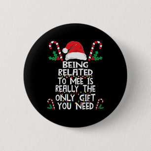 Macaron Rond 5 Cm Etre Lié À Moi Noël Pyjama Famille Noël