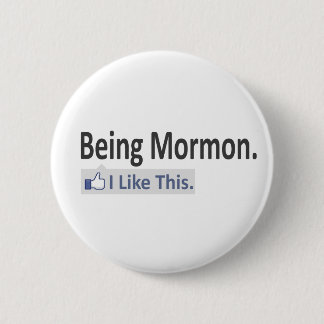 Macaron Rond 5 Cm Être Mormon... J'Aime Ça