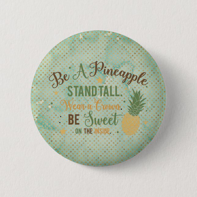 Macaron Rond 5 Cm Être une typographie d'ananas (Devant)