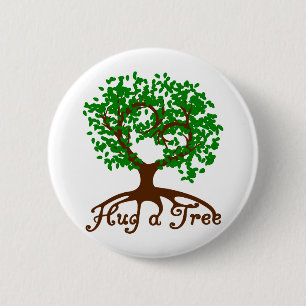 Macaron Rond 5 Cm Étreignez un insigne d'arbre