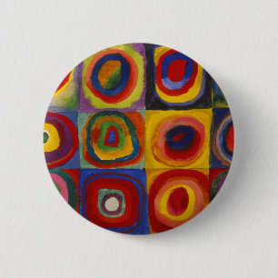 Macaron Rond 5 Cm Étude de couleur des cercles Carré par Kandinsky